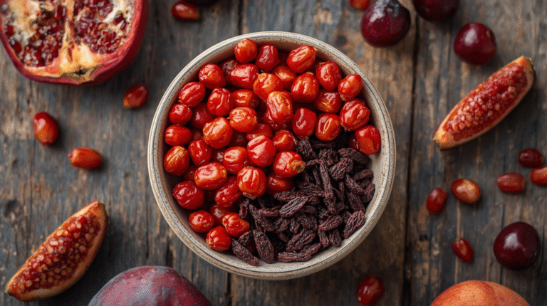 Tazón de bayas de goji frescas y secas