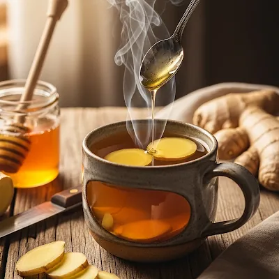 Infusión de jengibre para el dolor de garganta